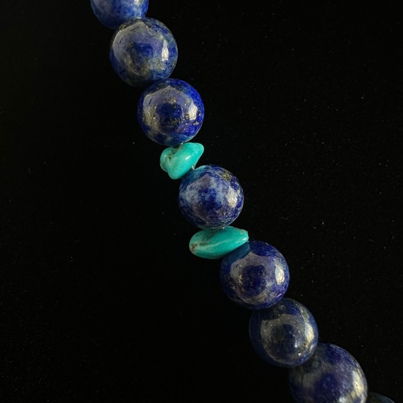 Blue Lapis and Turquoise Beaded Necklace by Jay King - Picture 5 of 8